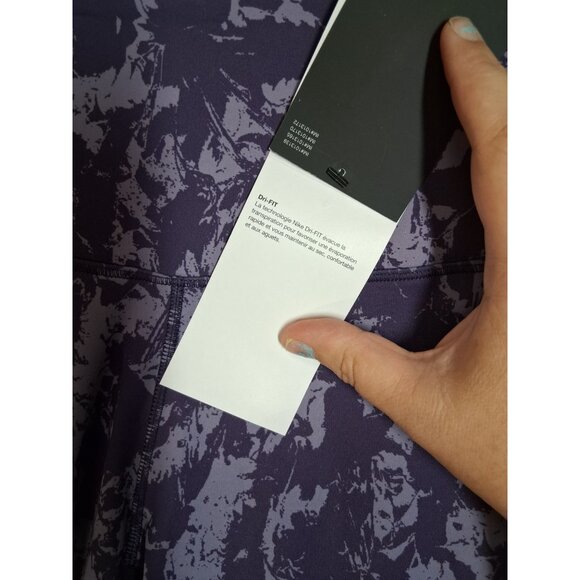 NWT Nike One Dri-Fit Leggings High Waist Athletic Yoga Gym XS Purple FZ3229-509 - Picture 8 of 10